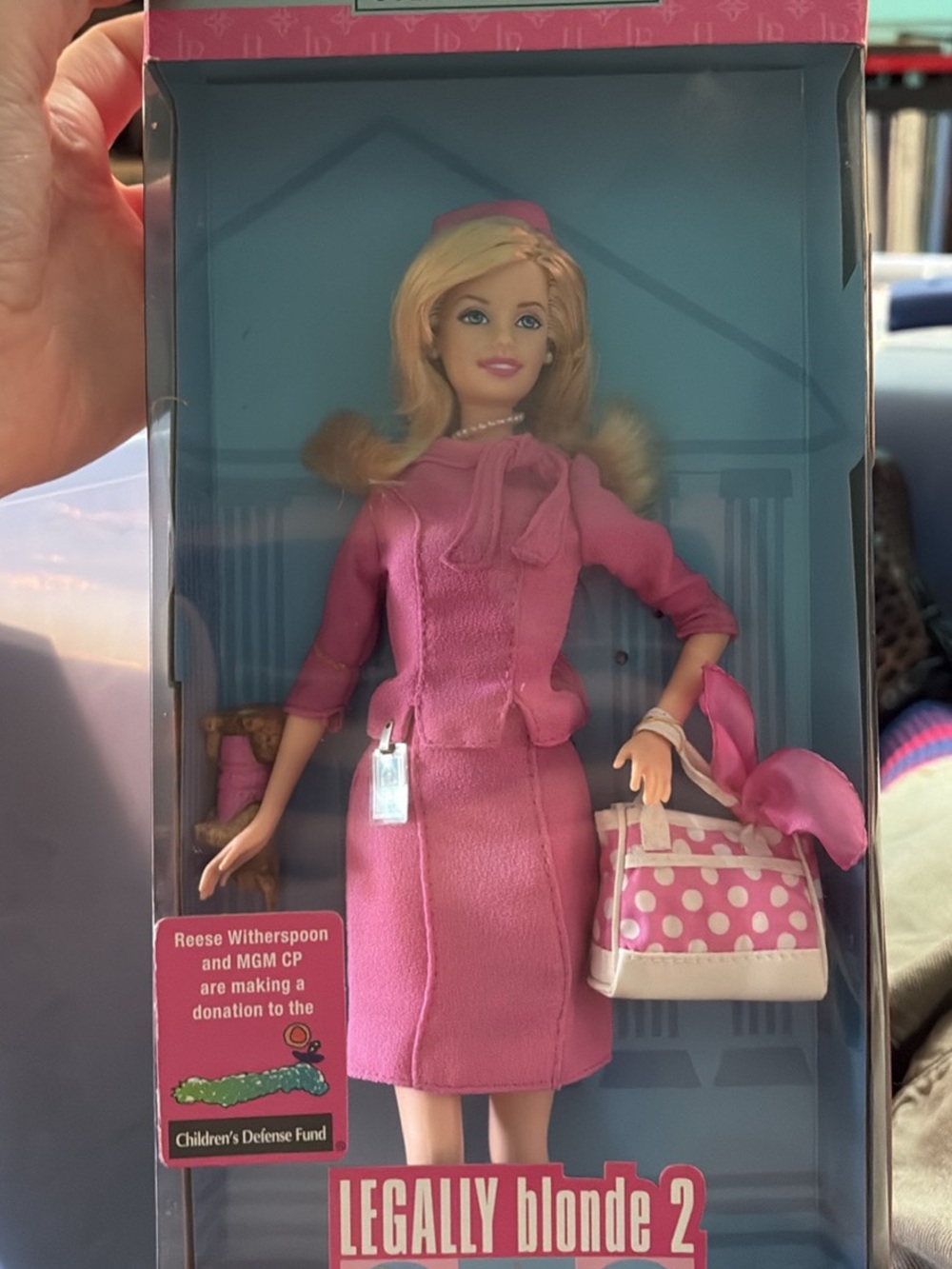 Barbie Legally Blonde 2 Blonde Doll in Pink Outfit and Polka Dot Purse